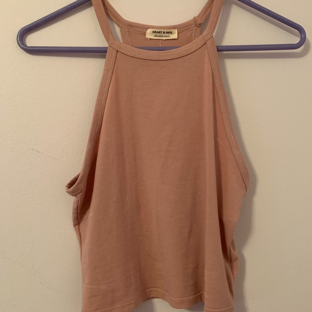Blush pink halter top